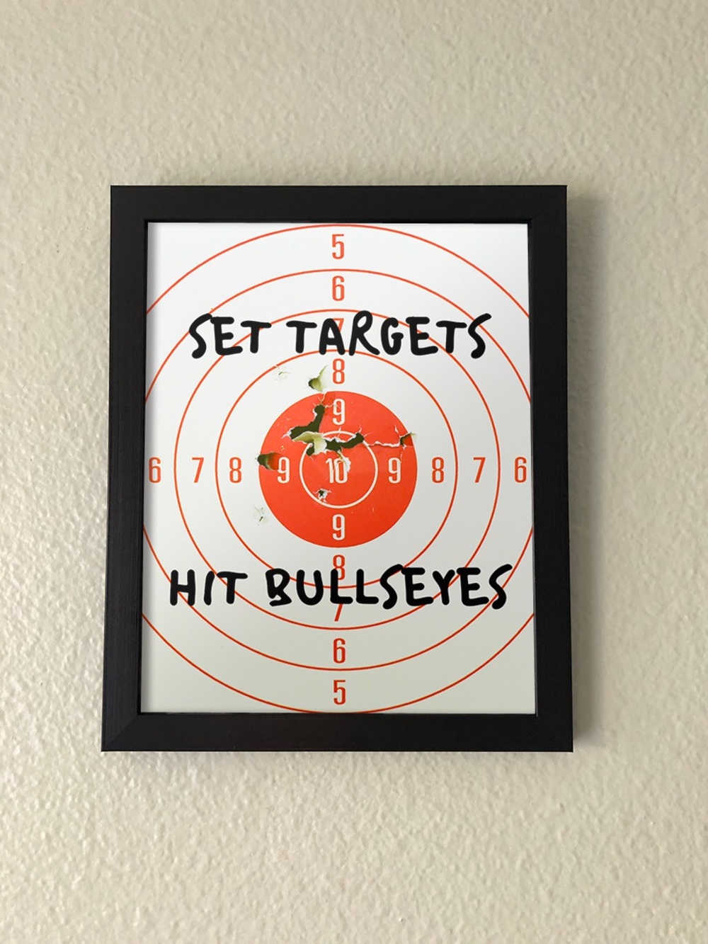 Motivational Quote Set Targets Hit Bullseyes Framed Wall Art